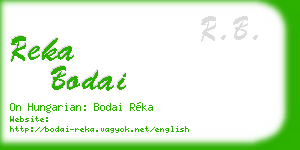 reka bodai business card